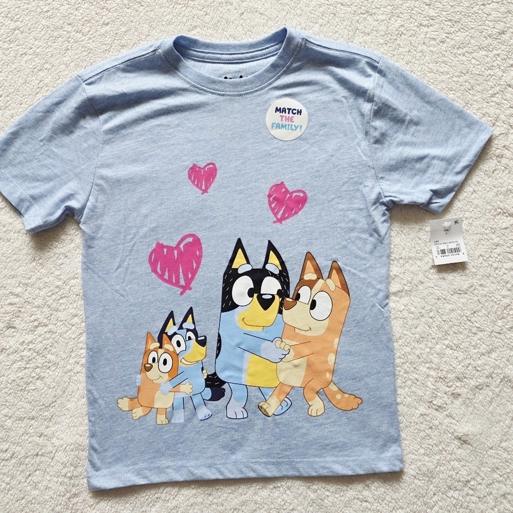 NWT Kids boy/ girl Bluey T-Shirt Valentine's Day Easter summer Christmas S M L X